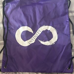 Purple Infinity Drawstring Bag